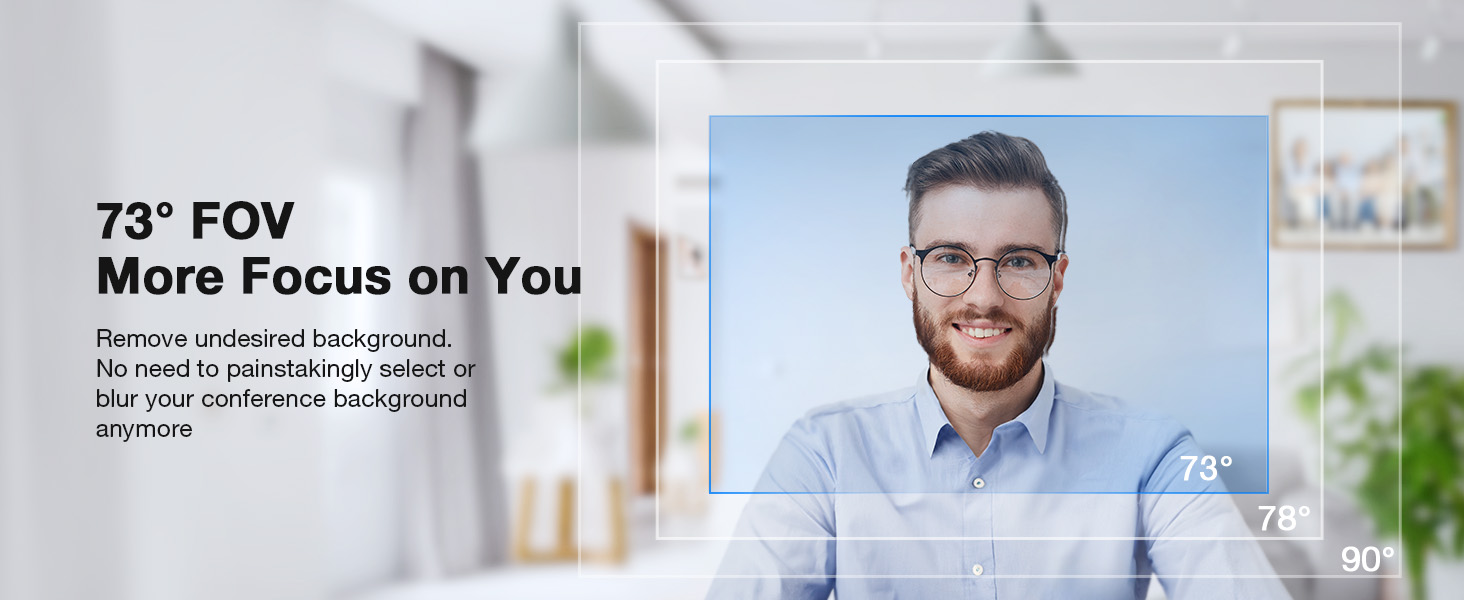 Webcam 4k with 73° FOV Perfect for Personal Use