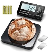 Food Scale with Detachable Display, 33lb Stainless Steel Kitchen Scales Digital Weight Grams and ...