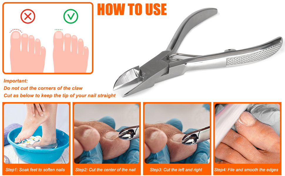 How to use, cut so that the tip of the claws is straight