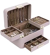 KAMIER Jewelry Boxes for Women Girls - 3 Layer Jewelry Holder Organizer Box with Drawers - Gift I...
