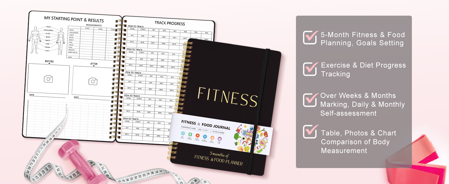 Fitness Journal Workout Planner for Women & Men