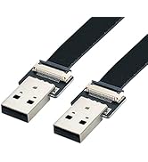 chenyang USB 2.0 Flat Cable USB 2.0 Male to Male Data Transfer Charging Ribbon Flex Extension Cab...