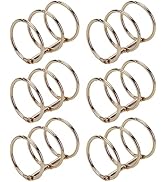 Xiaoyztan 6 Pcs 3-Slot Binder Rings Loose Leaf Book Rings Memo Note Rings DIY Album Rings Paper O...