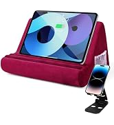 Sttargxing Soft Tablet Stand Pillow with Pocket,Adjustable 3 Viewing Angle,Lazy Holder for Bed So...