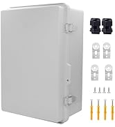 IP67 Waterproof Junction Box, ABS Plastic Electrical Enclosure with Stainless Steel Latch, Hinged...