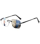 Myfeasy Photochromic Progressive Reading Glasses for Women Multifocal UV400 Sunglasses Blue Light...