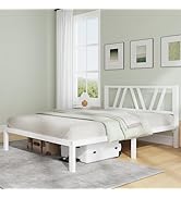 Novilla 14 Inch Queen Bed Frame with Headboard, No Box Spring Needed, Metal Platform Bed Frame Qu...