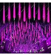 Blingstar Meteor Shower Lights Purple Christmas Lights 16 Inch 360 LED 10 Tubes Outdoor Waterproo...
