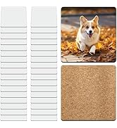 36 Pcs Sublimation Square Coaster Blanks Bulk with Cork Back MDF Sublimation Coasters Blanks Cork...