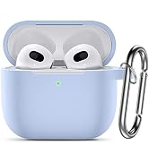 Hamile Designed for AirPods 3 Case Cover, Silicone Protective Cases Cute Skin Covers with Keychai...