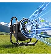 Blissfuhue Portable Outdoor Oscillating Fan,6-Speed Oscillating Fan & 3-Speed Light,16000mAh Batt...