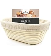 Vollum Bread Proofing Basket Banneton Baking Supplies for Beginners & Professional Bakers, Handwo...