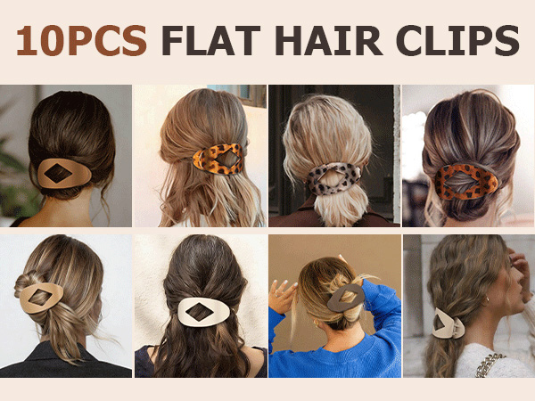 CHANDAT flat hair claw clips for women