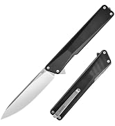 OKNIFE AION Folding Pocket Knife, 3.53-Inch 14C28N Steel, Durable G10 Handle with Deep Carry Pock...