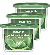 Moismile Moisture Absorbers 3 Pack, Fresh Fragrance Closet Dehumidifier for Bathroom, Car & Basem...