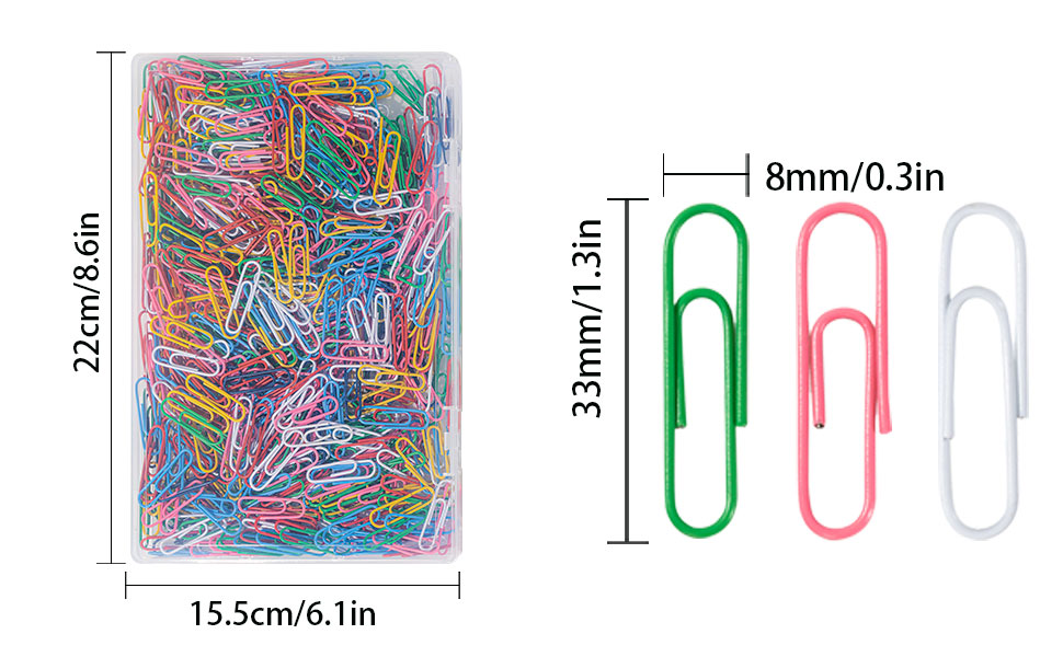 colored paper clips
