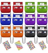 PLULON 12 PCS Chairback Buddy Pocket Chair Seatback Pockets Chart Hanging Seat Stuff Storage Orga...
