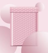 Metronic Bubble Mailers 4x8 Inch 100 Pack Light Pink Usable Size 4x7