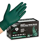 TitanFlex Heavy Duty Industrial Nitrile Gloves with Raised Diamond Texture, 6-mil, Latex Free (Da...