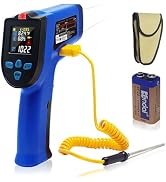 Ketotek Infrared Thermometer, Laser Temperature Gun Non Contact -58 to 1022°F with K Type Thermoc...