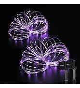 BEEWIN 2 Pack Solar Fairy Lights 33ft 100L Christmas Lights,8 Modes Firefly String Copper Wire Li...