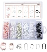 77PCS Fuel Line Clips, Fuel Line Retaining Clip Assortment, 7 Sizes Nylon Car Clips Replacement K...