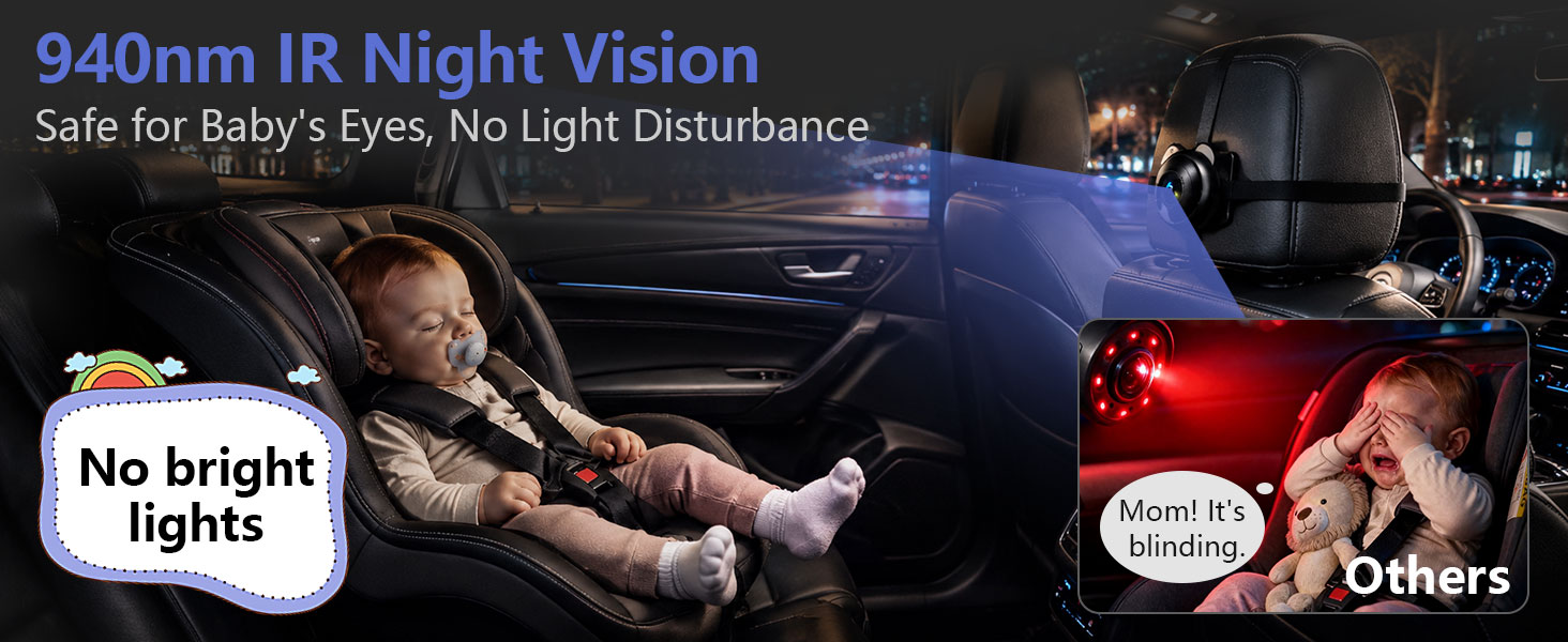 dual baby car camera