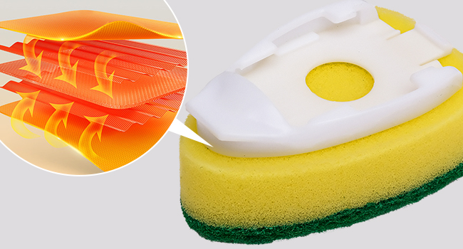 Dish Sponge Replacement Heads,Dish Wand Sponge Refill for Kitchen Cleaning