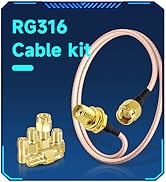 SMA Male to SMA Female RF Coaxial Coax Cable + 5pcs SMA to SMA/RPSMA Coax Adapter KIT