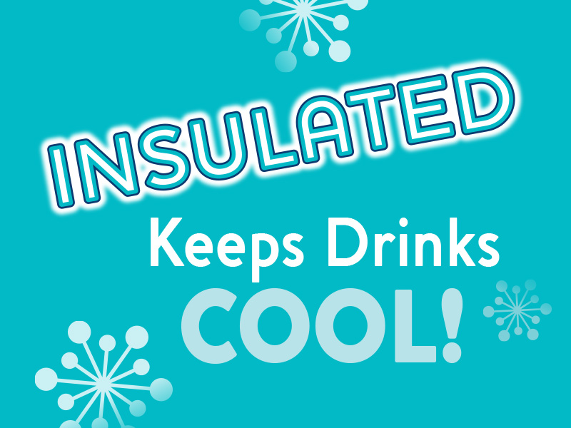 Double wall insulated to keeps drinks cool longer and keeps the outside of the cup from sweating