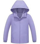 SaphiRose Kids Waterproof Rain Jacket Lightweight Raincoat | for Boys and Girls, Soft, Water Resi...