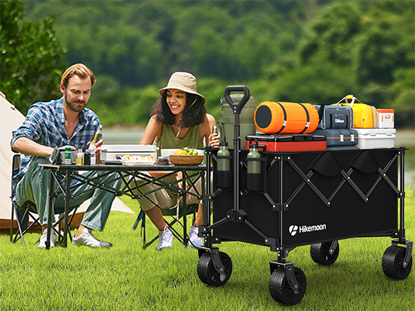 Hikemoon utility camping foldable wagon cart