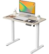 JOY worker Small Electric Standing Desk, 35" x 20" Whole Piece Height Adjustable Desk with Memory...