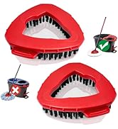 Spin Mop Scrub Brush Head for O Cedar EasyWring 1-Tank System, Triangle Stiff Bristle Oceda Scrub...