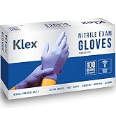 Klex Nitrile Exam Gloves - Medical Grade, Powder Free, Latex Free, Food Safe, Lavender, 100, 300 ...