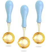 YOLAKIS Blue Wax Seal Spoon 3pcs Electric Wax Seal Warmer Spoon Wax Sealing Melting Spoon for Wax...