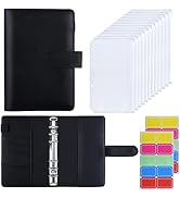 HAUTOCO Budget Binder with Zipper Envelopes Money Organizer for Cash Budgeting, Budget Planner wi...