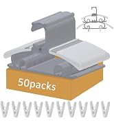 50 Pack Baby Clothes Hanger, 11-15 inch Adjustable Kid Hangers with Clips, Multifunctional Childr...