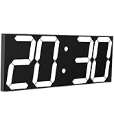 CHKOSDA LED Large Digital Wall Clock, Oversize Wall Clock with 6” Numbers, Remote Control Count u...