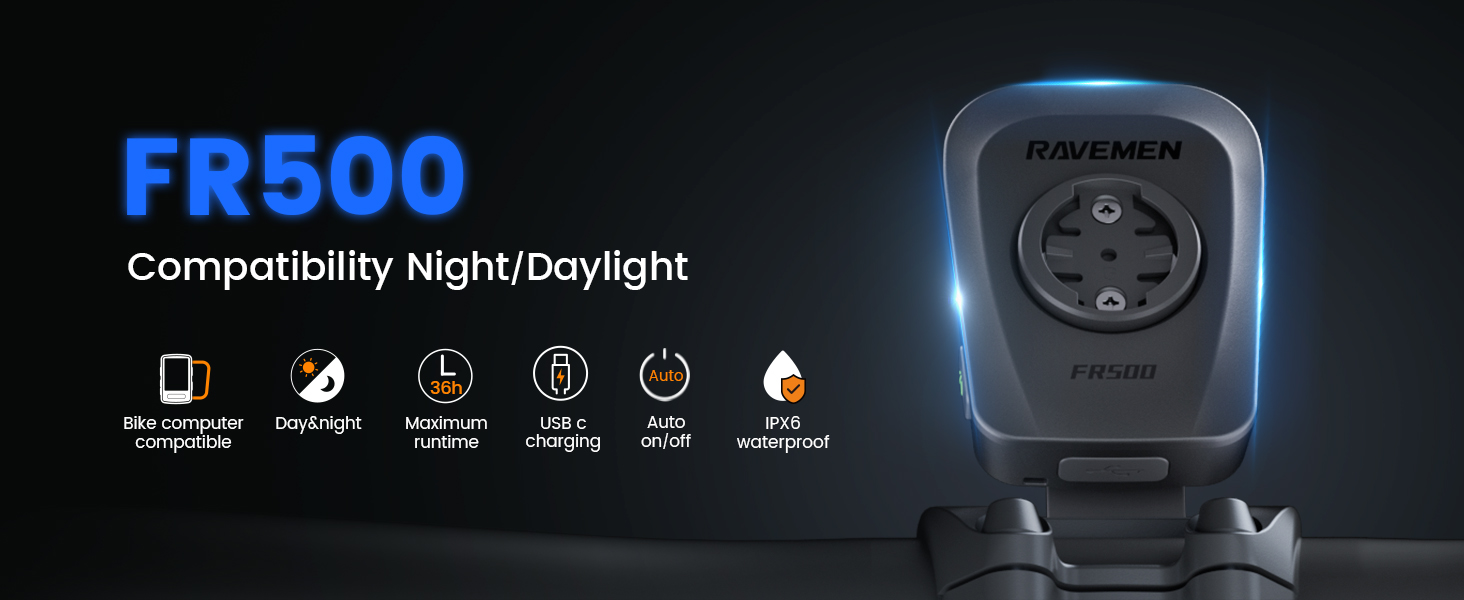 FR500 bike lights for night riding
