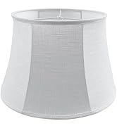 TOOTOO STAR White Large Drum Lamp Shade for Chandeliers Floor Light and Table Lamp, 12x16x11