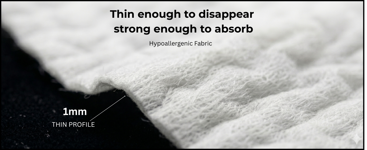 Thin, Lightweight & Highly Absorbent Disposable Hat Liner