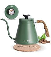 Harriet Gooseneck Kettle with Thermometer for Pour Over Coffee and Tea, 37 fl oz, Stainless Steel...