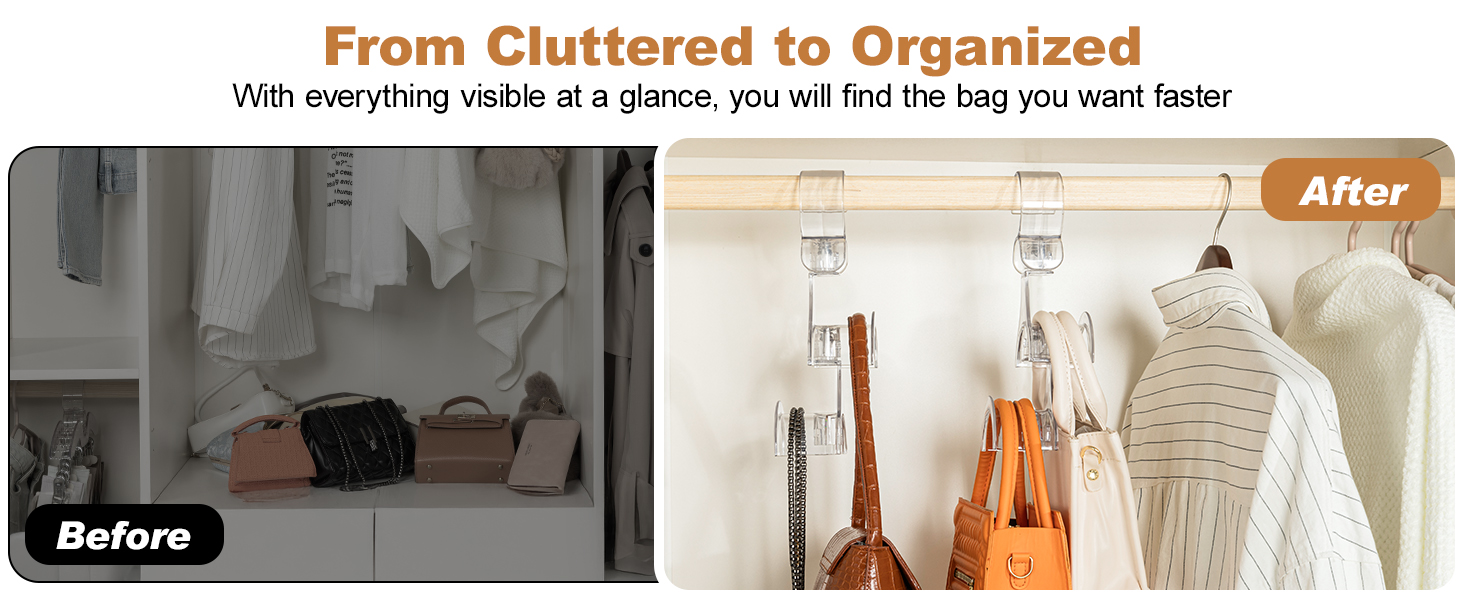 purse organizer for closet
