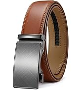 CHAOREN Leather Ratchet Belt for men 1 3/8" for Dress Pants - Micro Adjustable Belt Fit Everywhere