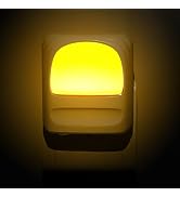 KINUR 2PACK Dimmable Night Light Plug into Wall Soft Warm Glow Night-Lights 2200K Dusk to Dawn Se...