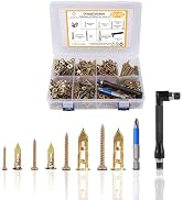 Jyphorixal 420Pcs Self Drilling Drywall Anchors with Screws Kit,Zinc Plated Steel,4 Sizes Expansi...