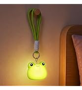 UNEEDE Mini Frog Night Light with Lanyard, 8 Color Changing Rechargeable Night Light, Portable Mi...