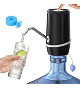 5 Gallon Electric Portable Water Dispenser, Universal USB Charging Water Bottle Pump 5 Gallon Jug...