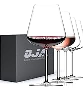 Red Wine Glasses Set of 4, 28 oz Large Wine Glasses, Hand Blown Crystal Clearer, Lighter for Tast...